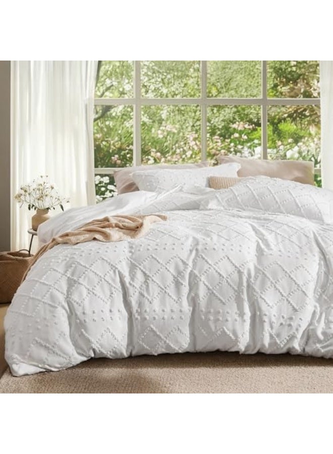 غطاء لحاف بيدشير بوهو بحجم كينغ 3 قطع مع تطريز أنيق للديكور