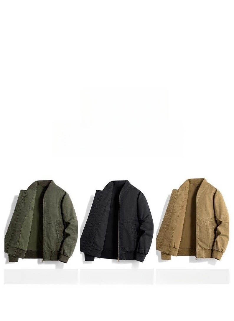 Jeep Men's Stand Up Collar Windproof Oversized Loose Casual Sports Jacket  - Image 2