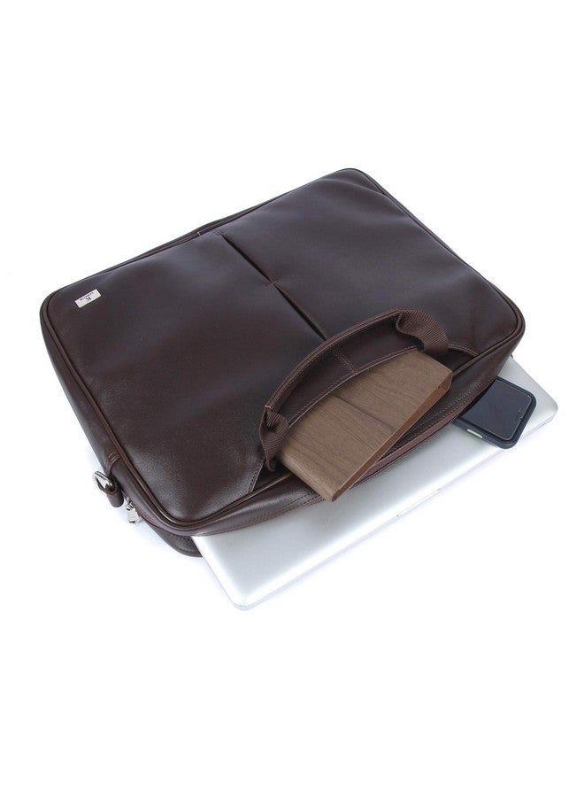 K London Messenger Bag - Laptop Bag for Men || Women, PU Leather Office Bag for Unisex | Supports Laptop Upto 15.6 inches (1810_Darkbrown) - Image 2