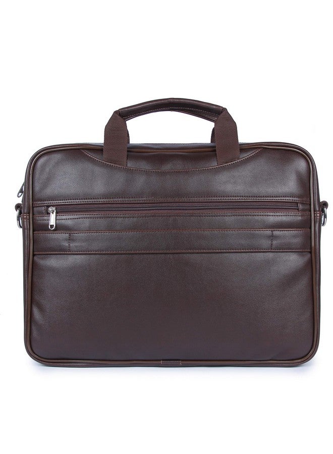 K London Messenger Bag - Laptop Bag for Men || Women, PU Leather Office Bag for Unisex | Supports Laptop Upto 15.6 inches (1810_Darkbrown) - Image 4