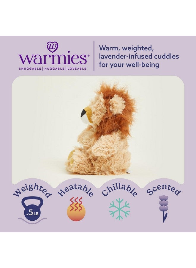 warmies Junior Microwavable & Weighted Stuffed Animals, Lion - Heated Stuffed Animal Plushie for Warmth & Comfort - Cute Soft Plush Toys for Adults & Children (Boys, Girls, Babies & Toddlers) - Image 2