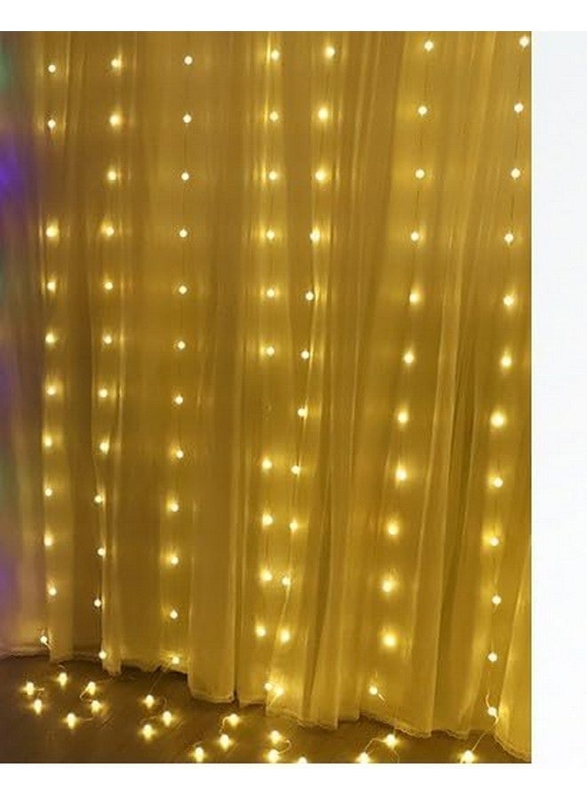 fizzytech Ball Curtain Lights with Ball Pendants 100 LED 3 x2 Meter String Light with 8 Mode for Diwali/Xmas Party/Wedding and Lights of Home Decoration - Warm White - Image 2