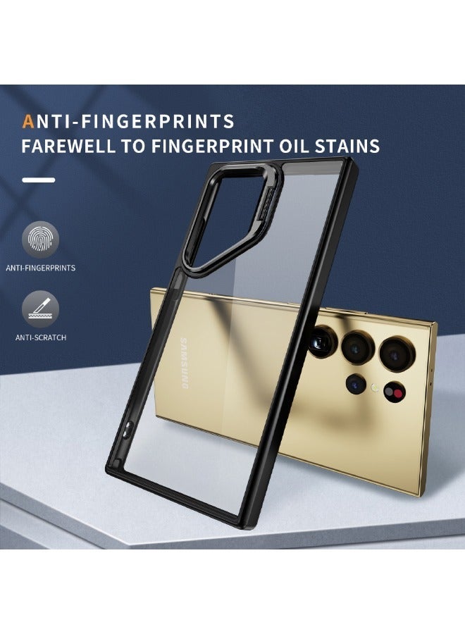 Samsung Galaxy S24 Ultra Case, S24 Ultra Phone Case with Classic Stand, Built-in Camera Ring Stand, Exceeds Military-Grade Protection, Case for Samsung S24 Ultra, Classic Kickstand Case, Clear Black - Image 4