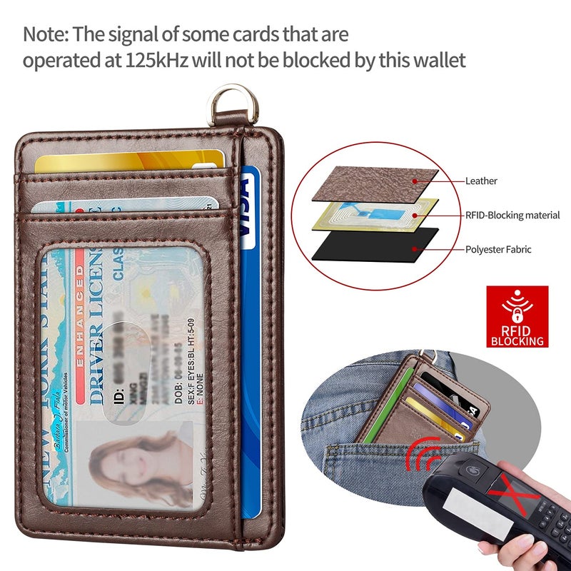 EcoVision Slim Minimalist Front Pocket Wallet, RFID Blocking Credit Card Holder Wallet with Detachable D-Shackle for Men Women - Image 4