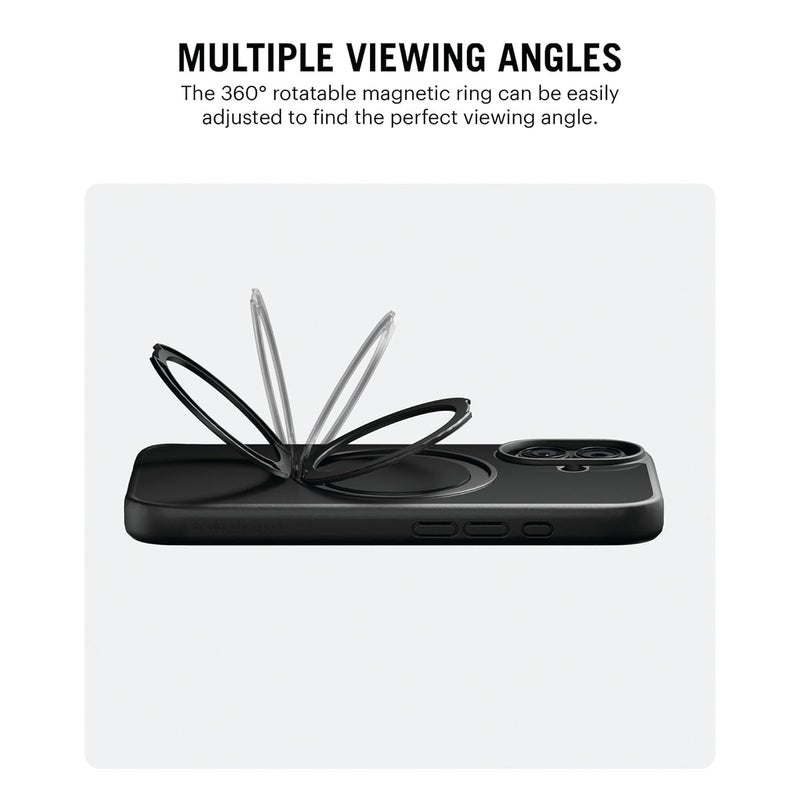 Daily Objects Polycarbonate Case for iPhone 16 Compatible with Mag-Safe Wireless Charging,Halo 2.0 with Rotatable Stand Slim Shockproof Back Cover - Image 4