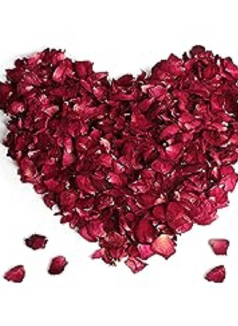 ماركة غير محددة 500 جرام من ورد مجفف - بتلات ورد مجفف- بتلات زهور حمراء لعيد الحب،للديكور والحفلات، ، للزفاف والحفلات والديكور والمنتجعات الصحية وغسيل القدم واستخدامات اخري كثيرة  - Image 3