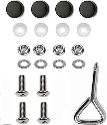 LFPartS Black Motorcycle Stainless Steel License Plate Frame - Image 4