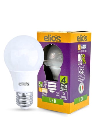 LED Bulb 5W , 3000K Daylight White , Standard E27 Base , Suitable Brightness Up to 525 Lumens , Energy Efficient and Ideal for Soft Lighting and Small Corners , Lifespan Up to 25,000 Hours , Suitable for Bedrooms, Hallways and Decorative Lighting - pzsku/Z2ADF3ED1579AF3D2236FZ/45/1750249671/fb914be6-d1e7-4a44-9b5e-fdac7e0073dc
