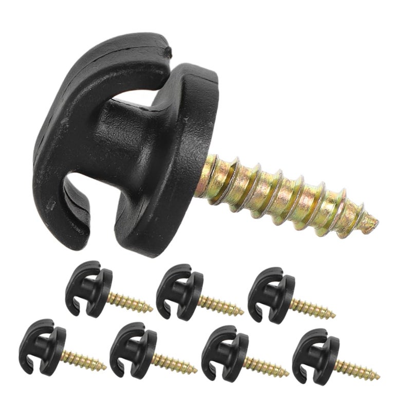 8Pcs Black Car Hooks Mounting Points for Cargo Net Replacement Trunk Storage Organizer - Image 2