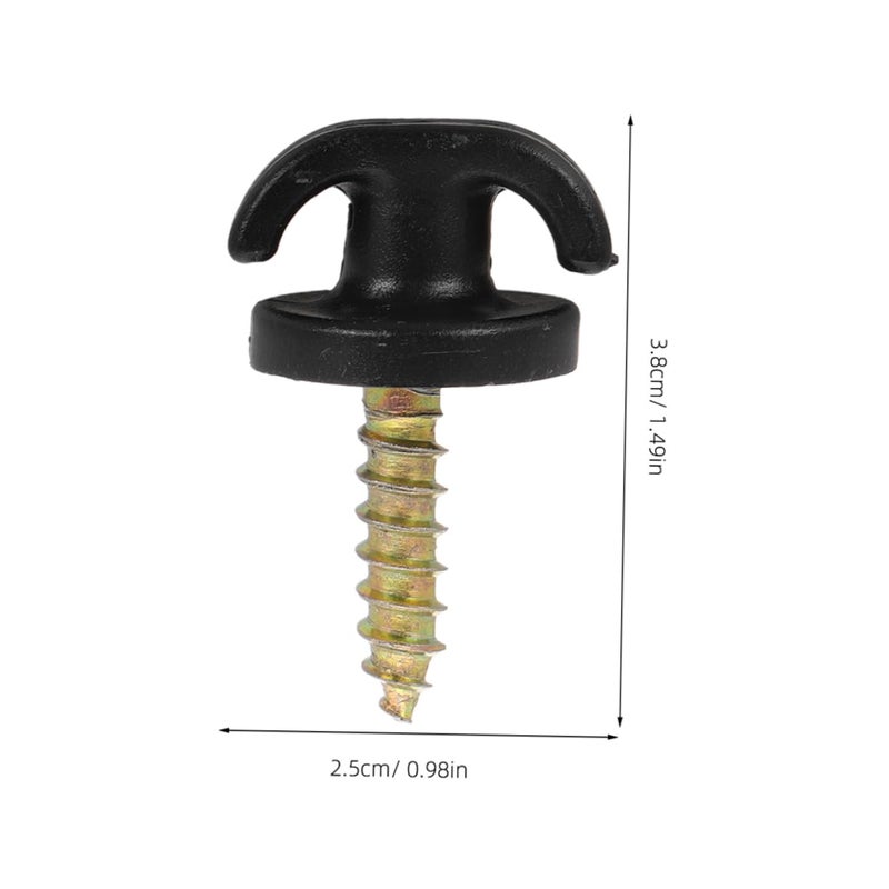 8Pcs Black Car Hooks Mounting Points for Cargo Net Replacement Trunk Storage Organizer - Image 3