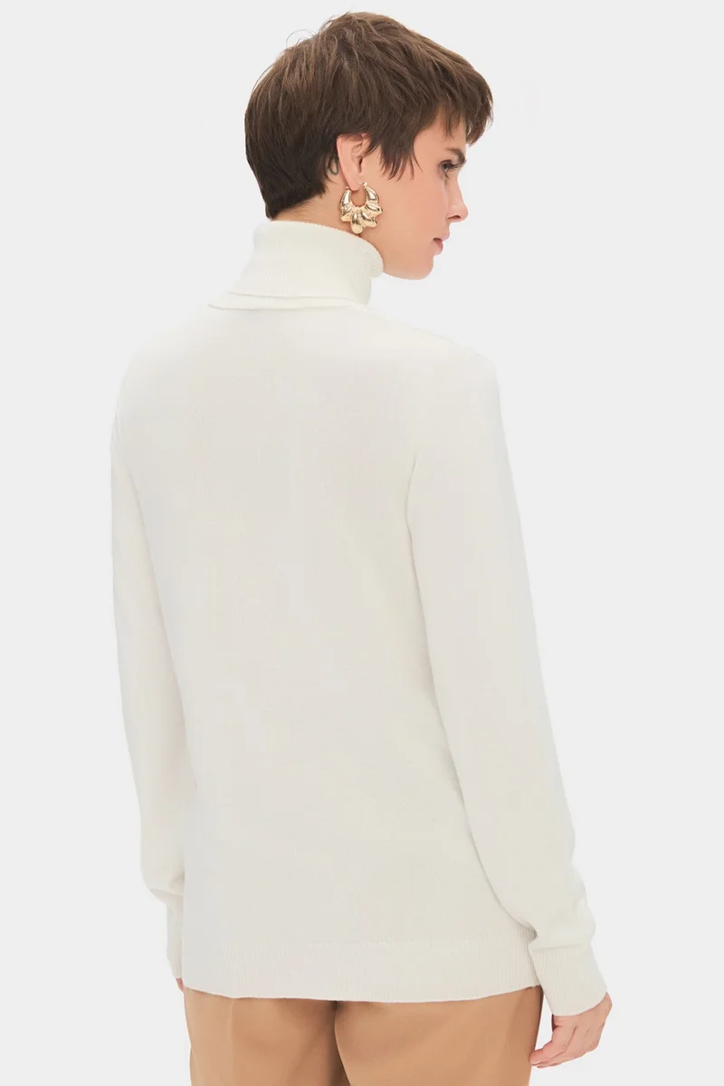 جون Women's Exclusive Viscose Blend Regular Fit Turtleneck Knitwear Sweater
