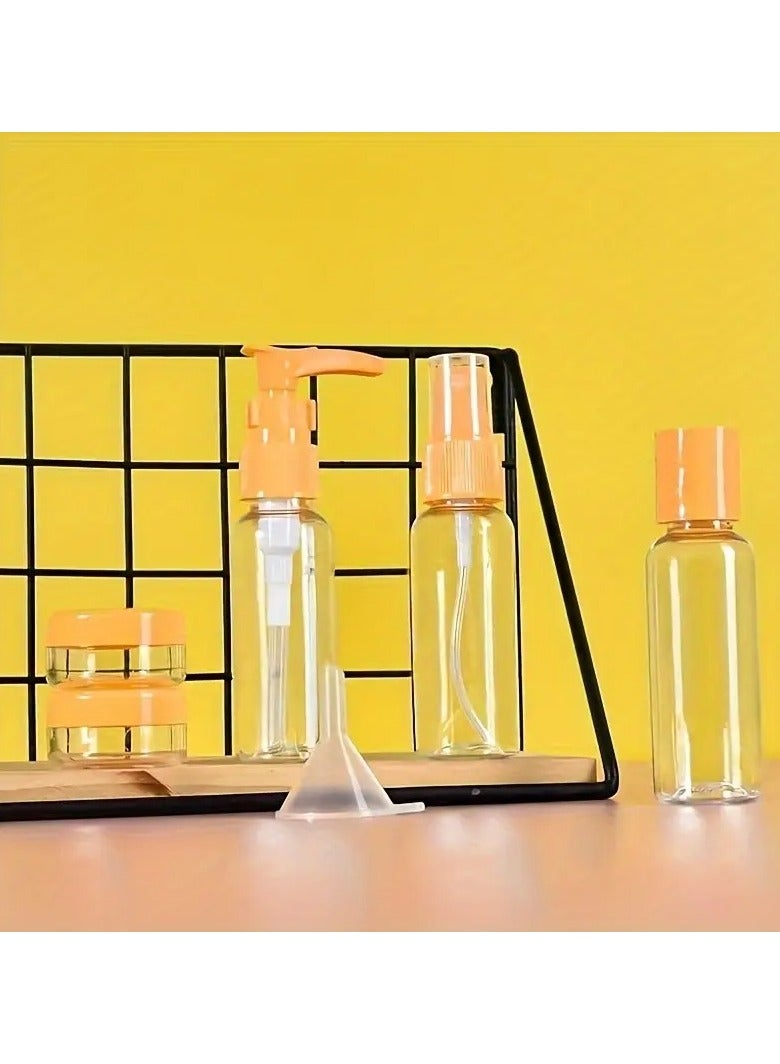 لوكاداه مجموعة زجاجات السفر | زجاجتان بخاختان، زجاجتان بغطاء قلاب، مرطبانان كريمتان، وزجاجة مضخة واحدة، جميعها معبأة في عبوة واحدة - خالية من مادة BPA | مثالية للمنزل والسفر ورحلات العمل والحياة اليومية | مجموعة هدايا السفر من 7 قطع - Image 5