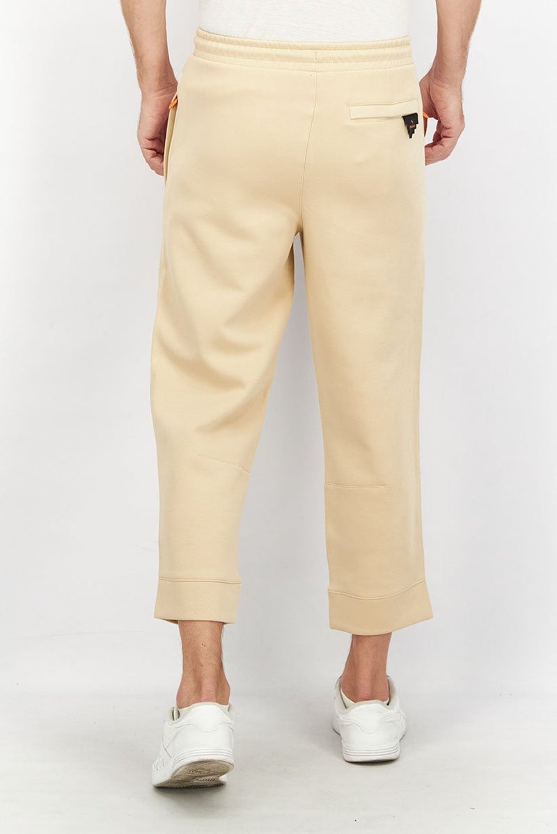PUMA Men Regular Fit  Drawstring Brand Logo Track Pants, Beige  - Image 3