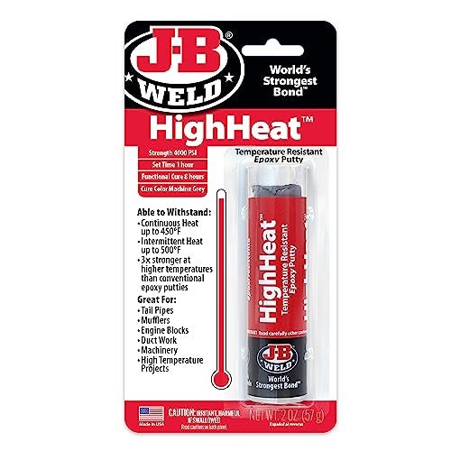J-B WELD عصا معجون الإيبوكسي J-B Weld 8297 عالية الحرارة 500 درجة - 2 أونصة، رمادي - Image 1