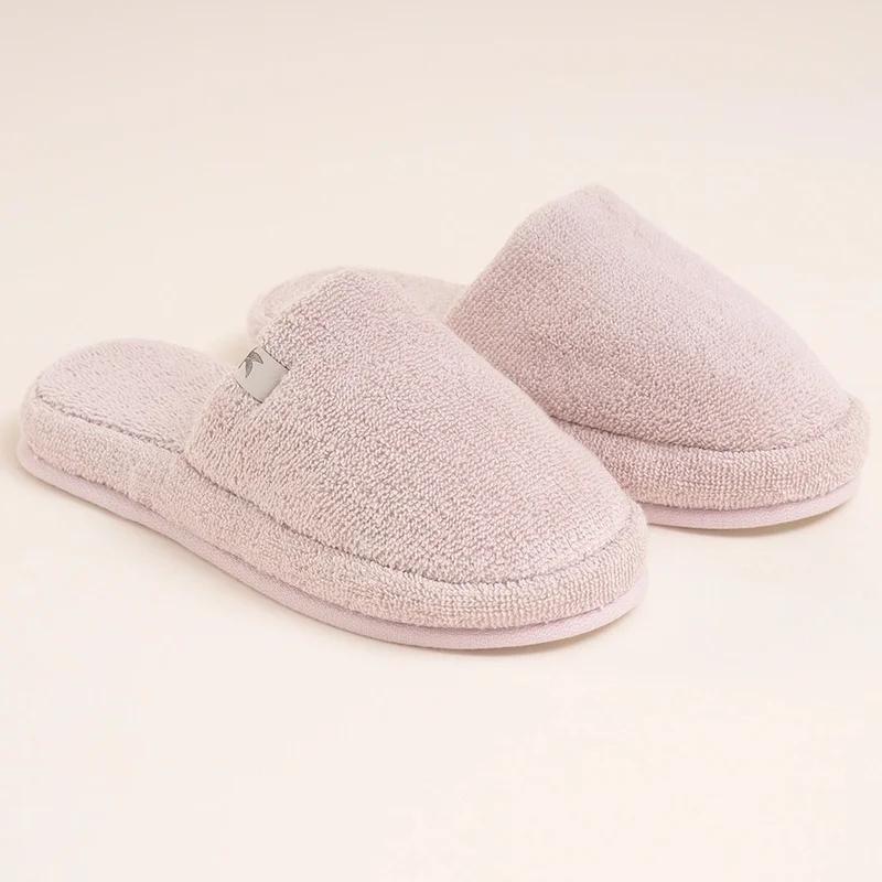 Penelope 100% Cotton Towel Slippers 38-39 Powder - Noa Series
