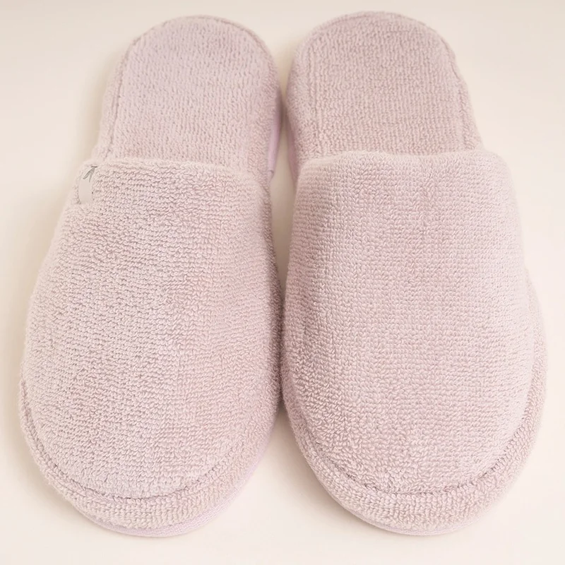 Penelope 100% Cotton Towel Slippers 38-39 Powder - Noa Series