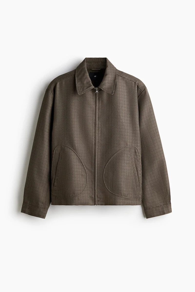 اتش اند ام جاكيت بقبة عالية وقصة عادية