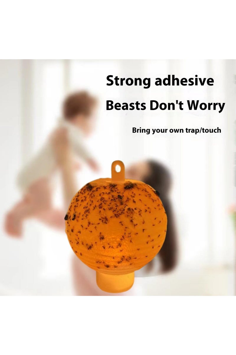 Generic 4 packs, luminous sticky fruit fly trapping ball, sticky fly, gnats, wasps, hornets, mosquitoes, insects, flying insects, the trapping ball can glow  - Image 5