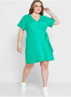 Vero Moda Curve Tie Detail Wrap Dress  - Image 4