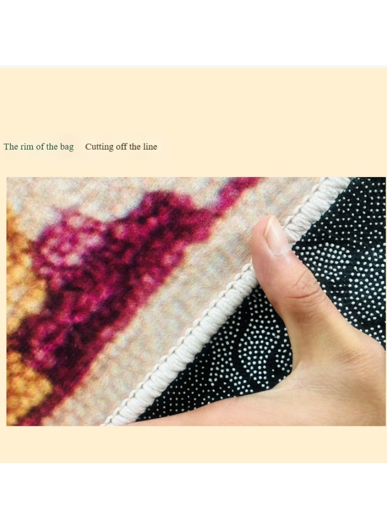 آنا سجادة كريستالية مخملية غير قابلة للانزلاق مقاس 80*120 سم لغرفة المعيشة المنزلية متينة - Image 2