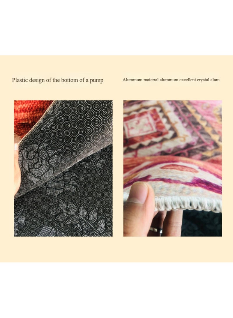 آنا سجادة كريستالية مخملية غير قابلة للانزلاق مقاس 80*120 سم لغرفة المعيشة المنزلية متينة - Image 3