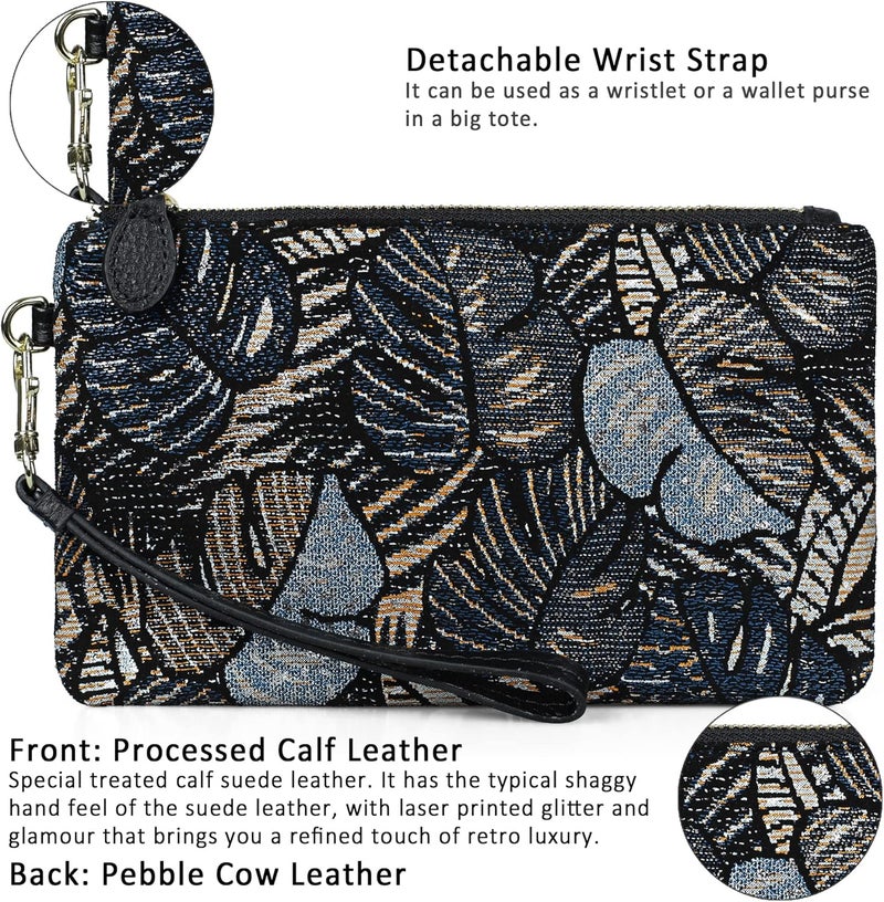 befen Genuine Leather Wristlet Clutch RFID Blocking Bag Cell Phone Wallet Purse Wristlet Wallet Purses and Handbags for Women - Image 4