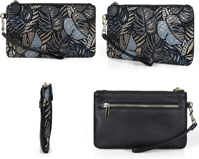 befen Genuine Leather Wristlet Clutch RFID Blocking Bag Cell Phone Wallet Purse Wristlet Wallet Purses and Handbags for Women - Image 5