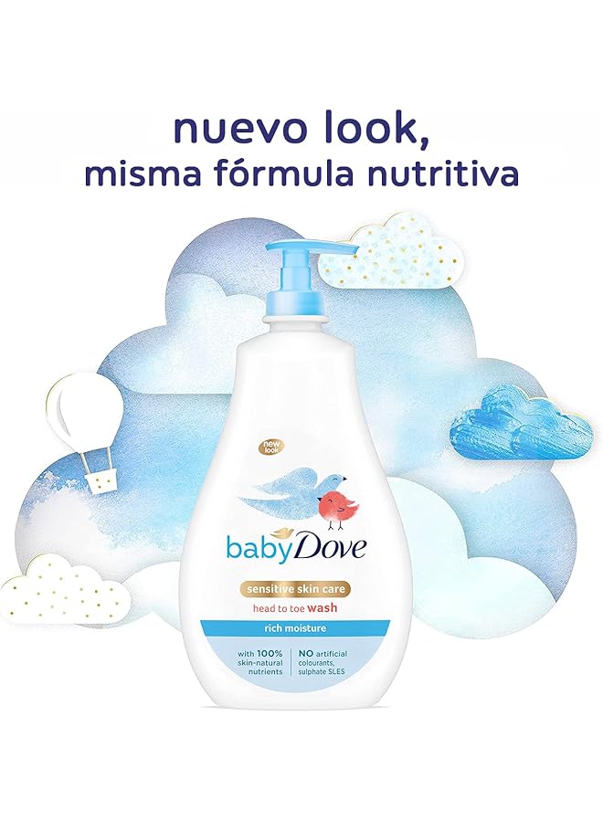 بيبي دوف غسول غني بالترطيب من الرأس إلى القدمين 400 مل - Image 3