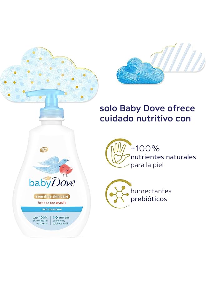 بيبي دوف غسول غني بالترطيب من الرأس إلى القدمين 400 مل - Image 4