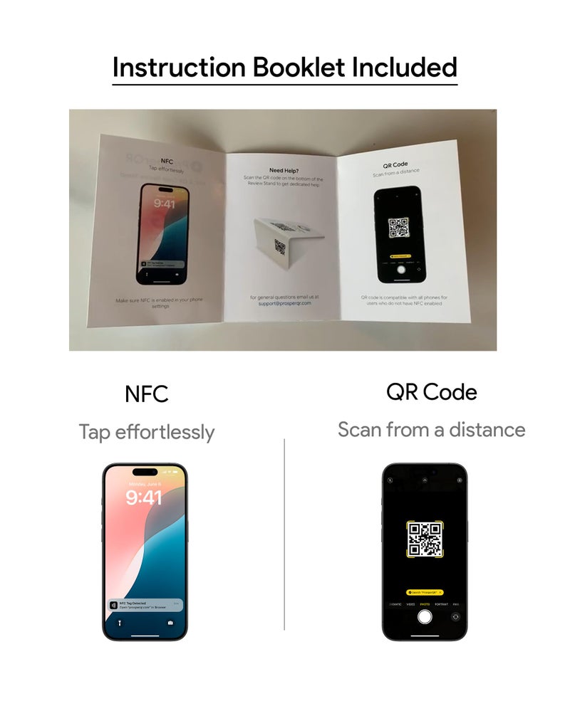 ProsperQR - Google Review Stand - NFC & QR Code, Easy Setup, For All Businesses (1-Pack) - Image 5