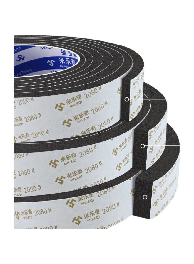 Miloch Milaiqi Single-Sided Sponge Tape, Shock-Absorbing And Anti-Collision, Foam Rubber Door Gap Sealing Buffer Strip, 8Mm Thick, 25Mm Wide, 2M Long, 1 Roll - Image 3