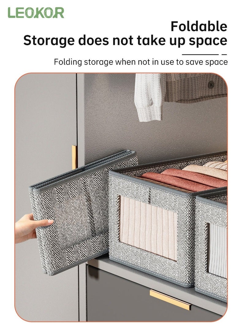 ميكسد 2 قطعة قابلة للطي التشطيب ، قدرة كبيرة التشطيب ، مع نافذة شفافة - Image 2