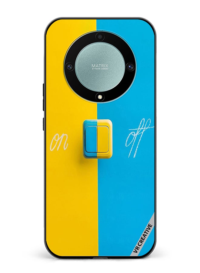 VR CREATIVE غطاء حماية لهاتف Honor X9b بتصميم تشغيل وإيقاف متعدد الألوان - Image 1