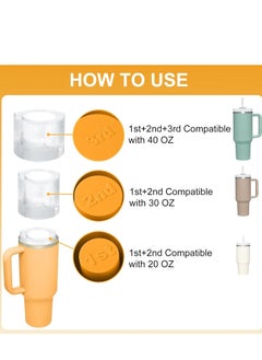 صينية مكعبات الثلج لكوب ستانلي، قالب مكعبات ثلج سيليكون مع غطاء مقاوم للانسكاب، 3 قوالب مكعبات ثلج أسطوانية مجوفة لأكواب سعة 20-40 أونصة، صينية مكعبات ثلج خالية من مادة BPA لمشروبات الفريزر والقهوة والبرتقال - pzsku/Z2ADFDB11448E4F2E34C4Z/45/_/1718867522/beead7f8-819c-47b2-844a-460f5b5ed724