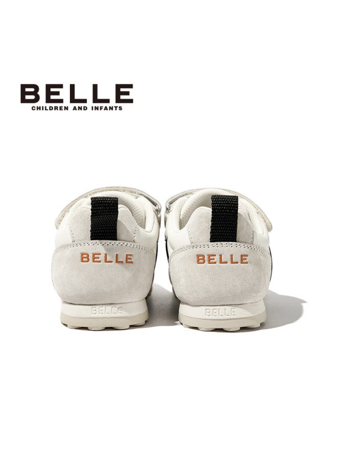 Belle Children's Sports Shoes Spring And Autumn Casual Shoes Training Shoes Boys And Girls Soft Bottom Running Shoes Apricot Black Size 30 - Image 4