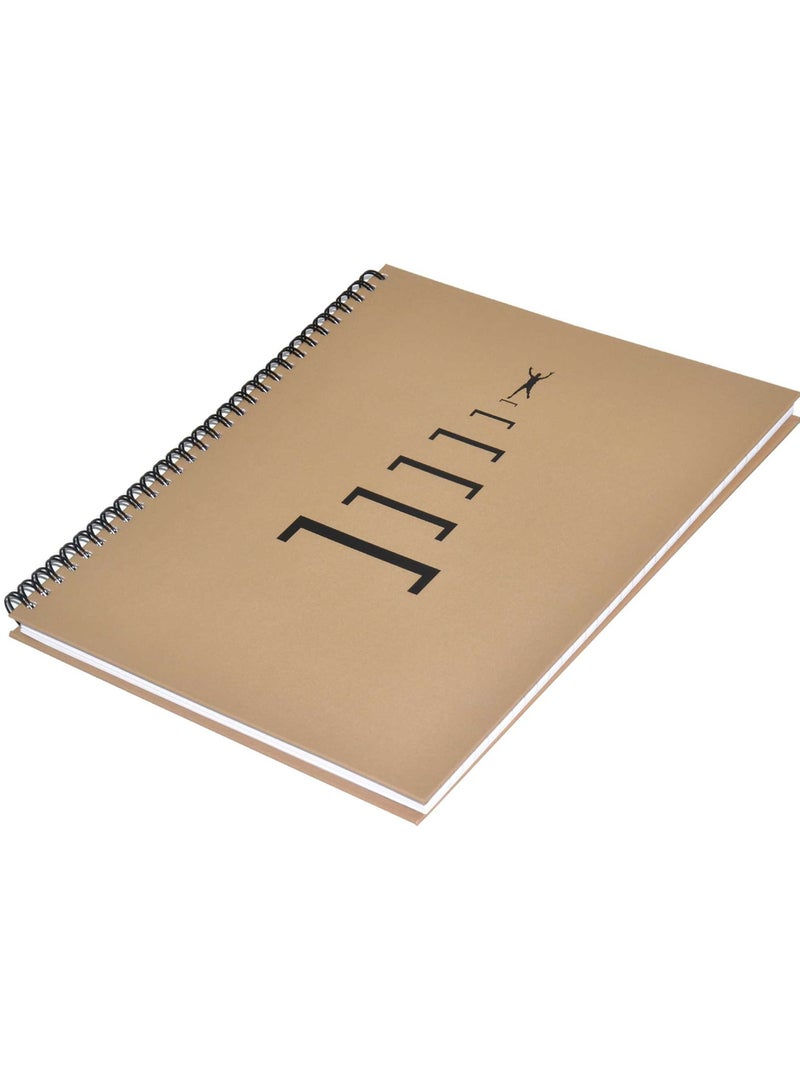 FIS LIGHT Pack of 5  Spiral Hard Cover Note Book 100 Sheets Size 10X8 Inches (25.4 X 20.32 Cm)  -LINBS1081001302 - Image 4