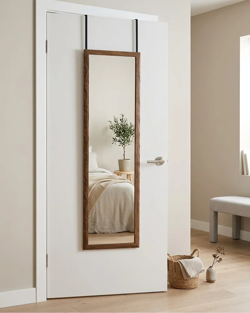 Redtag Brown Textured Wall Mirror