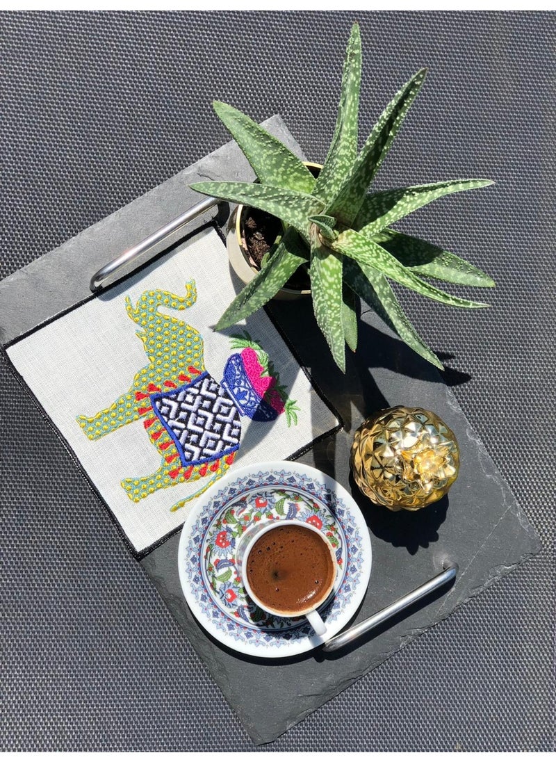 Ge Living 4-Piece Safari Series Linen Cocktail Napkins  - Image 2