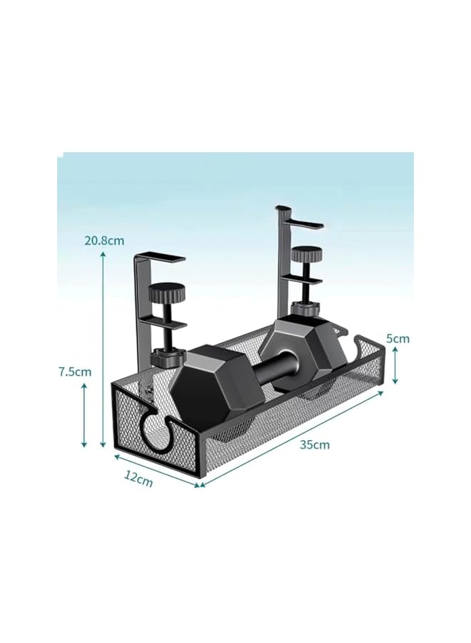 promass Under Desk Power Board Storage Tray - Cable Storage Rack, Carbon Steel, No Drill, Stable and Non-Slip, Suitable For Office, Home, School (White) - Image 3