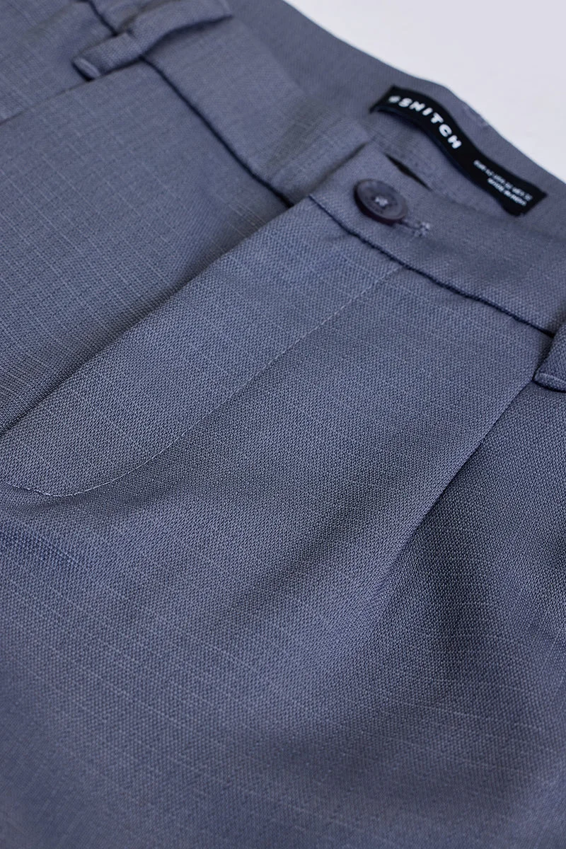 SNITCH بنطلون رمادي بقصة ضيقة وتصميم ذاتي