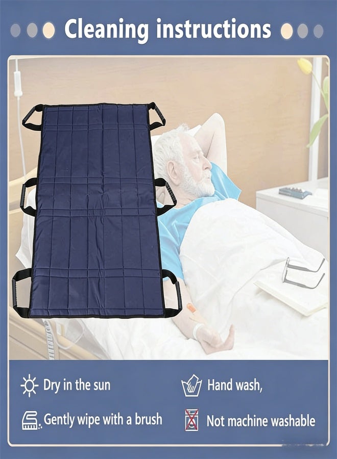 وسادة سرير لتحديد المواقع مع مقابض، وأوراق سحب لنقل سرير المستشفى، وأوراق منزلقة للمرضى طريحي الفراش، ووسادة تقلب للمرضى، وبطانية نقل طبية، وشرائح سرير لكبار السن للوقاية من تقرحات الفراش - Image 4