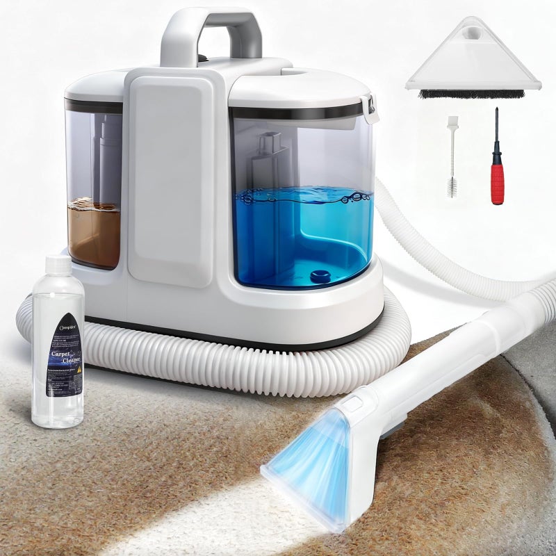 Coospider 18Kpa Portable Carpet Cleaner Machine, Powerful Suction with Cleaning Tools & Upholstery Cleaner, Couch Cleaning with Pet Stains Remover for Dog Bed, Furniture, Rug, Sofa, Car & Mattress - Image 1