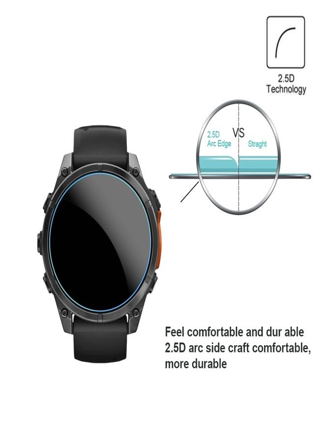 MIHENCE Screen Protector Compatible for Garmin Fenix 8/8 Pro 47mm AMOLED Smartwatch, 9H Tempered Glass Protective Film (3 PCS) - Image 4