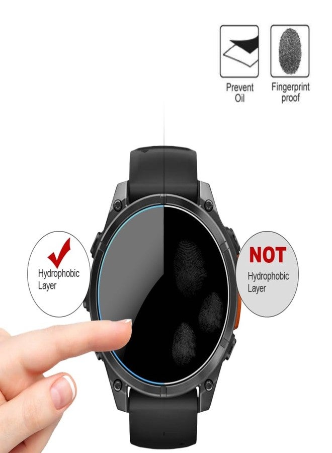 MIHENCE Screen Protector Compatible for Garmin Fenix 8/8 Pro 47mm AMOLED Smartwatch, 9H Tempered Glass Protective Film (3 PCS) - Image 5