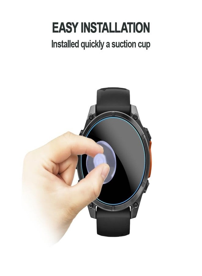 MIHENCE Screen Protector Compatible for Garmin Fenix 8/8 Pro 47mm AMOLED Smartwatch, 9H Tempered Glass Protective Film (3 PCS) - Image 3
