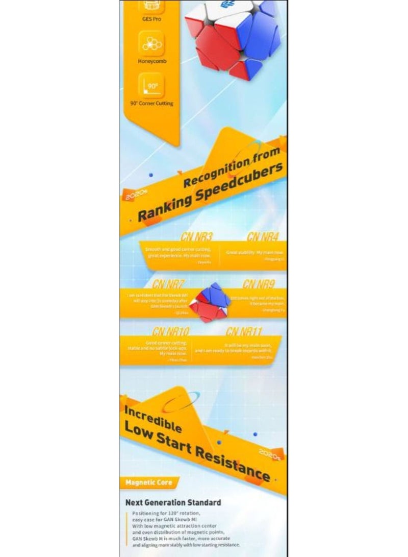GANCUBE GAN Skewb M Standard Magnetic Cube - Image 3