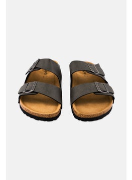 Algspar Men Buckle Slip On Cork Sandals, Grey  - Image 4