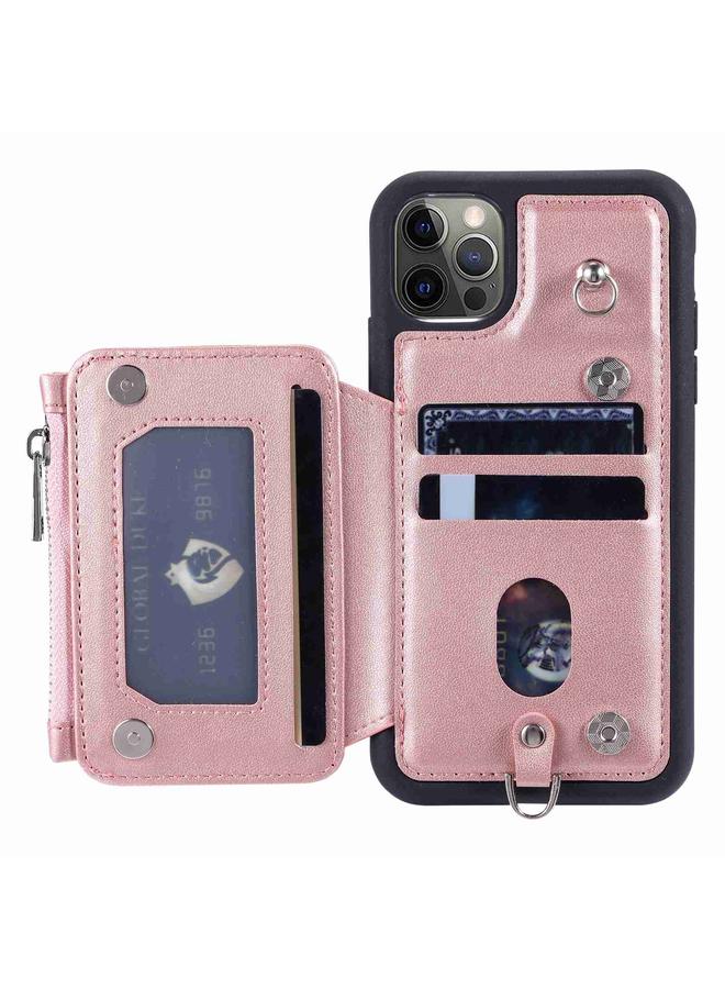 زبون جراب لهاتف iPhone 12 / 12 Pro مزود بسحّاب وفتحات للبطاقات بتقنية RFID - Image 4