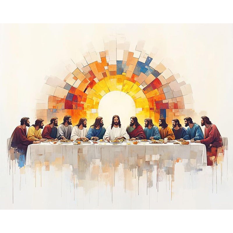 Yezavesu The Last Supper Paint by Numbers Kit for Adults Beginner Jesus Adult Paint by Number Kits on Canvas Without Frame DIY Acrylic Painting by Numbers for Home Wall Decor Gift 16x20 Inch - Image 2