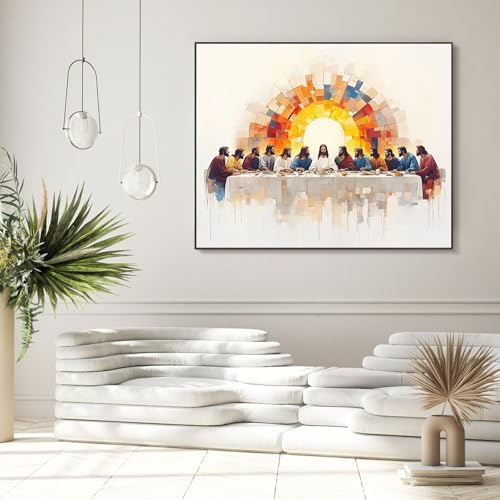 Yezavesu The Last Supper Paint by Numbers Kit for Adults Beginner Jesus Adult Paint by Number Kits on Canvas Without Frame DIY Acrylic Painting by Numbers for Home Wall Decor Gift 16x20 Inch - Image 3